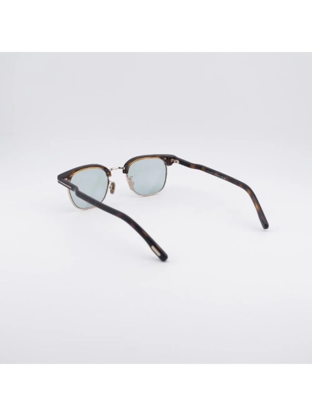 Tom Ford FT1119-D 52N Sunglasses Dark Havana Browline Frame, Green Lenses